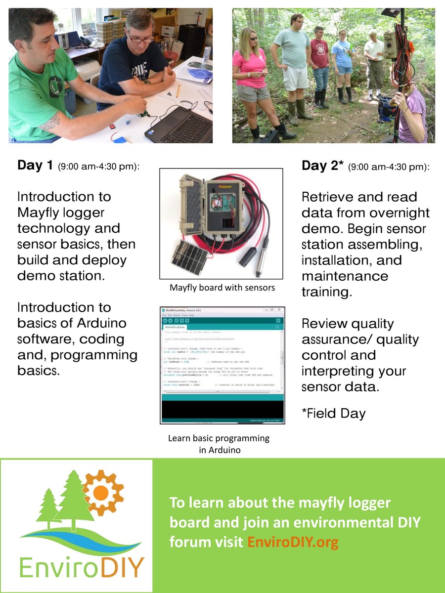 ALLARMwater's tweet photo. Join @StroudCenter & ALLARM for a 2-day DIY environmental sensor workshop! Reserve a spot by emailing schlimmh@dickinson.edu! #citsci #volmon #diy #datalogger https://t.co/Mxw0YwhDr9