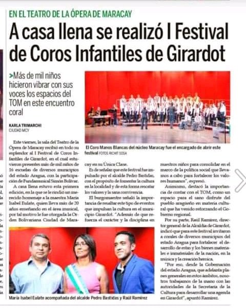 #SomosElSistema tú legado #BravoMaestroAbreu presente en el 1er Festival de Coros Infantiles de Girardot 
<a href="/elsistema/">El Sistema</a> <a href="/PEE_ElSistema/">ProgramaEE-ElSistema</a> <a href="/SistemaAragua/">Sistema Aragua</a> #SomosMusica #SeguimosTocandoCantandoyLuchando #InclusionSocial