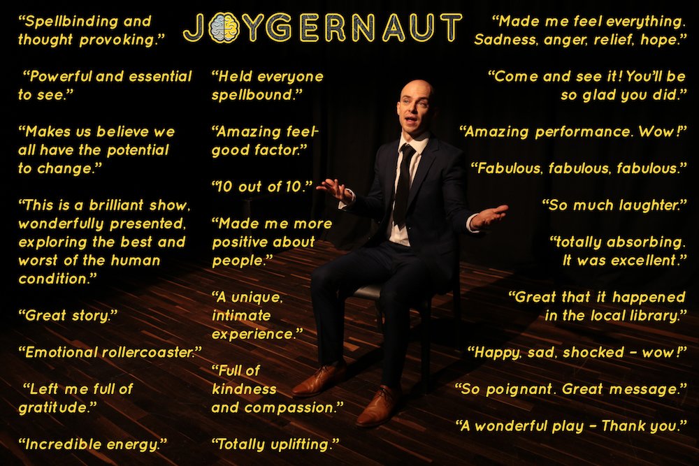 andy_c_g's tweet photo. #Joygernaut comes to #Boroughbridge on Weds. A spoken-word play about how kindness &amp; cruelty echo through multiple lives 
14+ 
5* 
Book tickets FREE (10 left): https://t.co/qO5S1ja5qh RTs and Shares appreciated!
@Boroughbridge_ @Bbridgelive @aldandborshow @englishdeptbhs @HARCVS https://t.co/9AZ0n98Bn1
