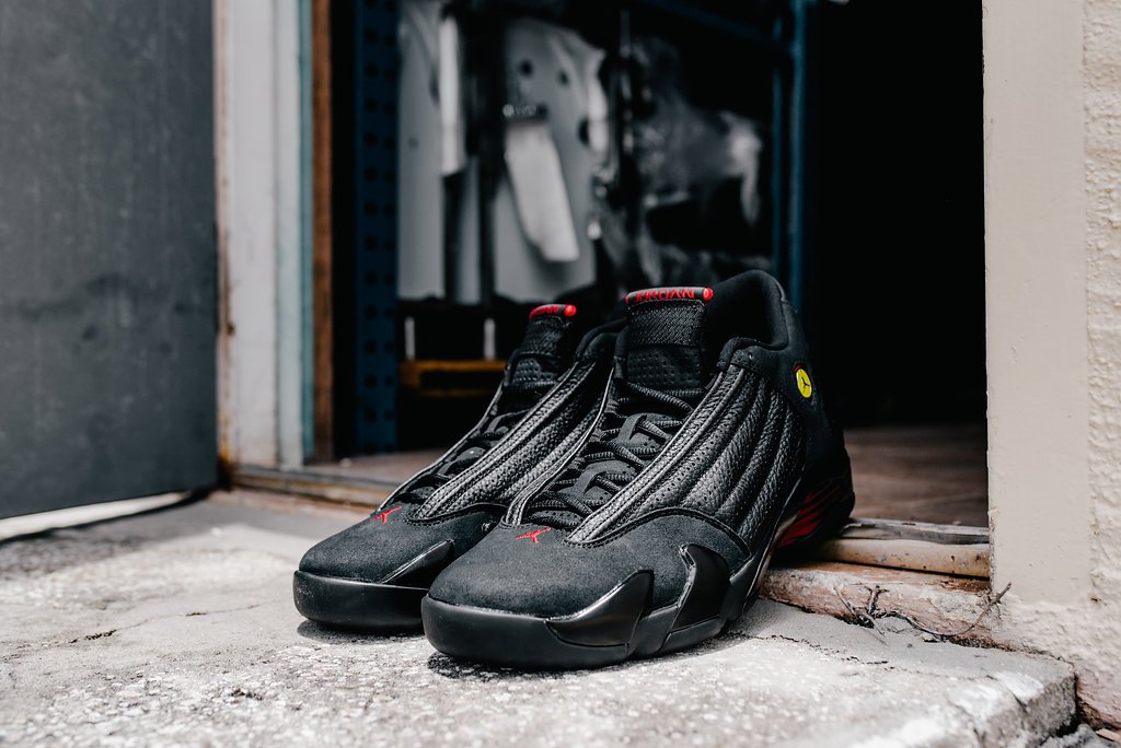 menscloset407's tweet photo. Air Jordan Retro 14 "Last Shot" |  Black/Varsity Red-Black | $190 | First Come First Serve | Thursday, June 14th | West Side Location Only @Jumpman23 https://t.co/z8NBm25pur