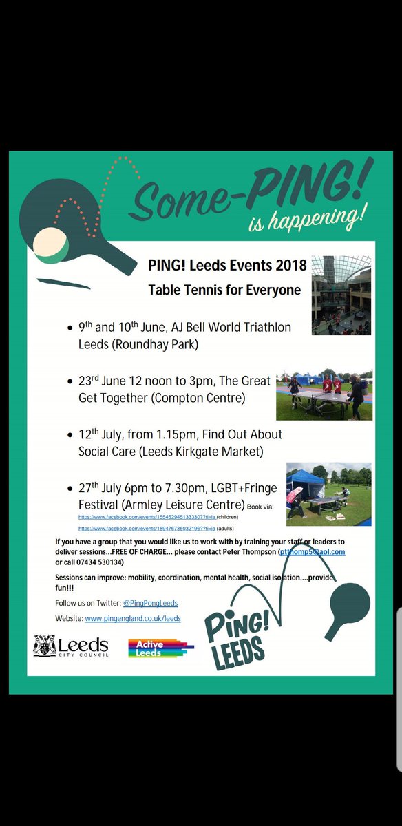 PingPongLeeds's tweet photo. We look forward to seeing you at these events... https://t.co/JtqBuSrYxt