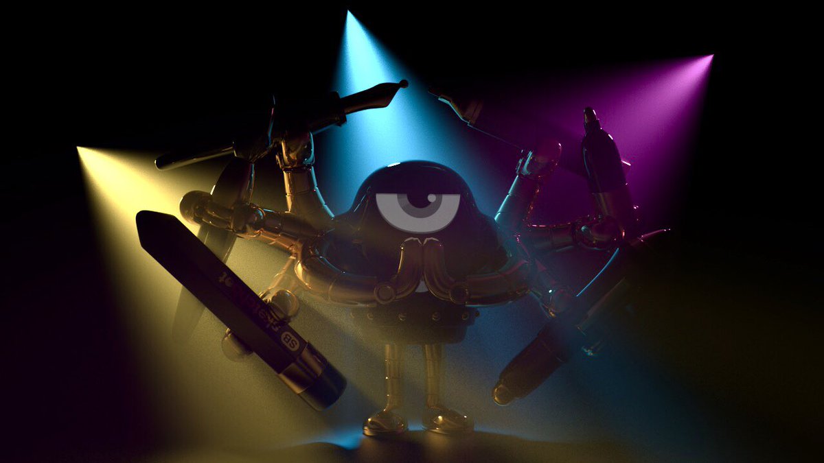 SteveTalkowski's tweet photo. That first time you try out volumetric lighting. 🤩 #Sketchbot #buddhaBot @redshift3d @Autodesk_ME @AdskMaya https://t.co/6AFKi3XOxQ