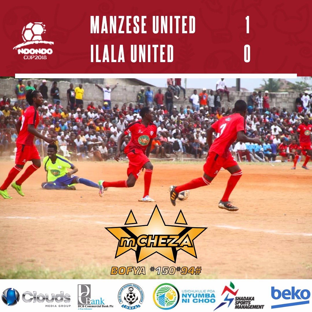 CloudsMediaLive's tweet photo. #NdondoCupUpdates #KundiB: 
#BANDARI FT
#MakumbaFc 1-1 #KibadaOne.

#KINESI FT.
#ManzeseUnited 1-0 #IlalaUnited.

#SportsXtraNdondoCup20I8 #WashtueWana https://t.co/a7g77iZ1G3