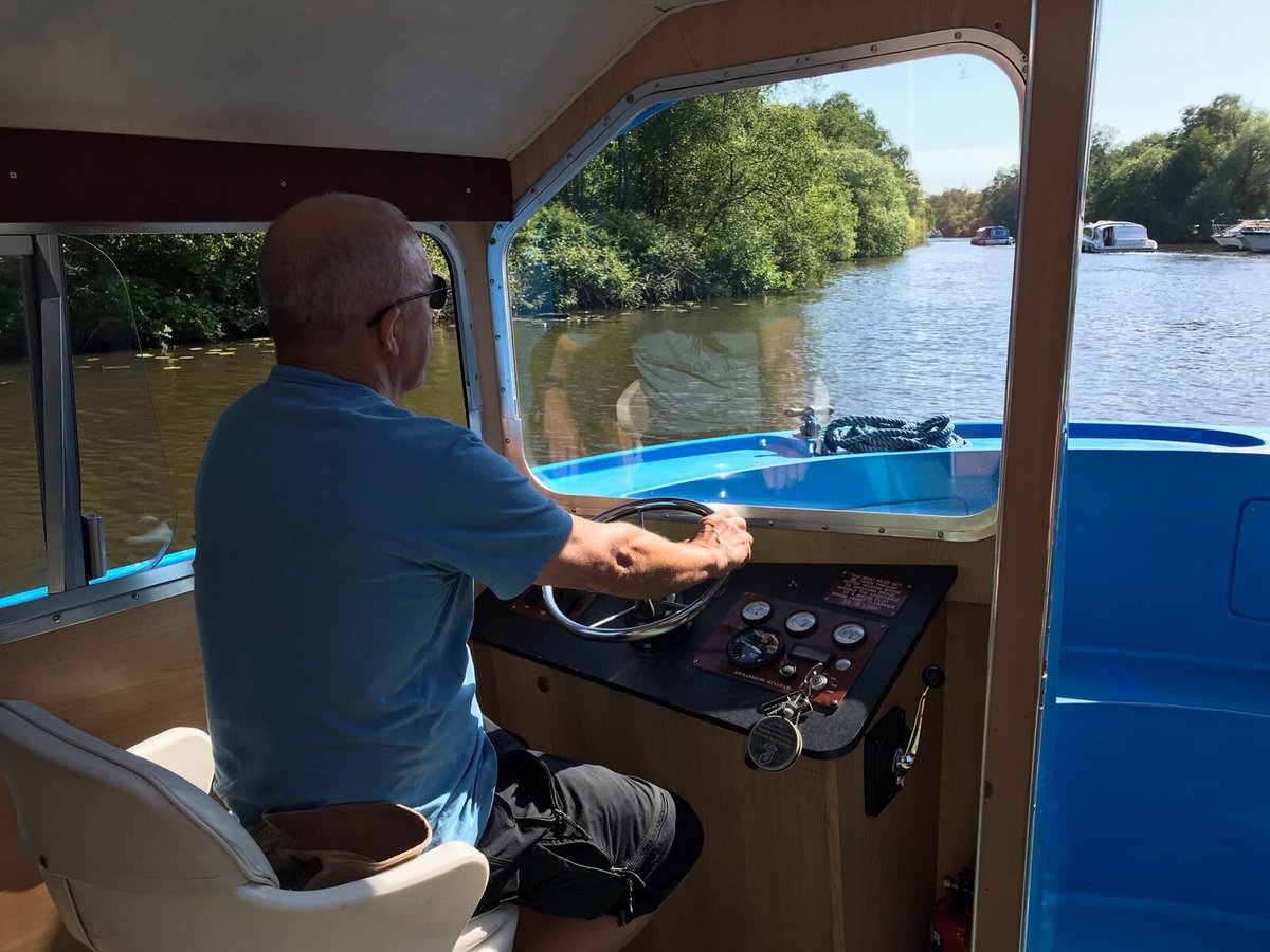 RNLIBrighton's tweet photo. The Crew at Brighton Lifeboat have all got together and sent our LOM away for a week on The Broads to say a massive thank you for all the effort he has put in over the last year. Especially sorting out our new build. Enjoy @RogerCohen12 #stationmanager #boating #rnli #staysafe https://t.co/XXgtSyq0CE