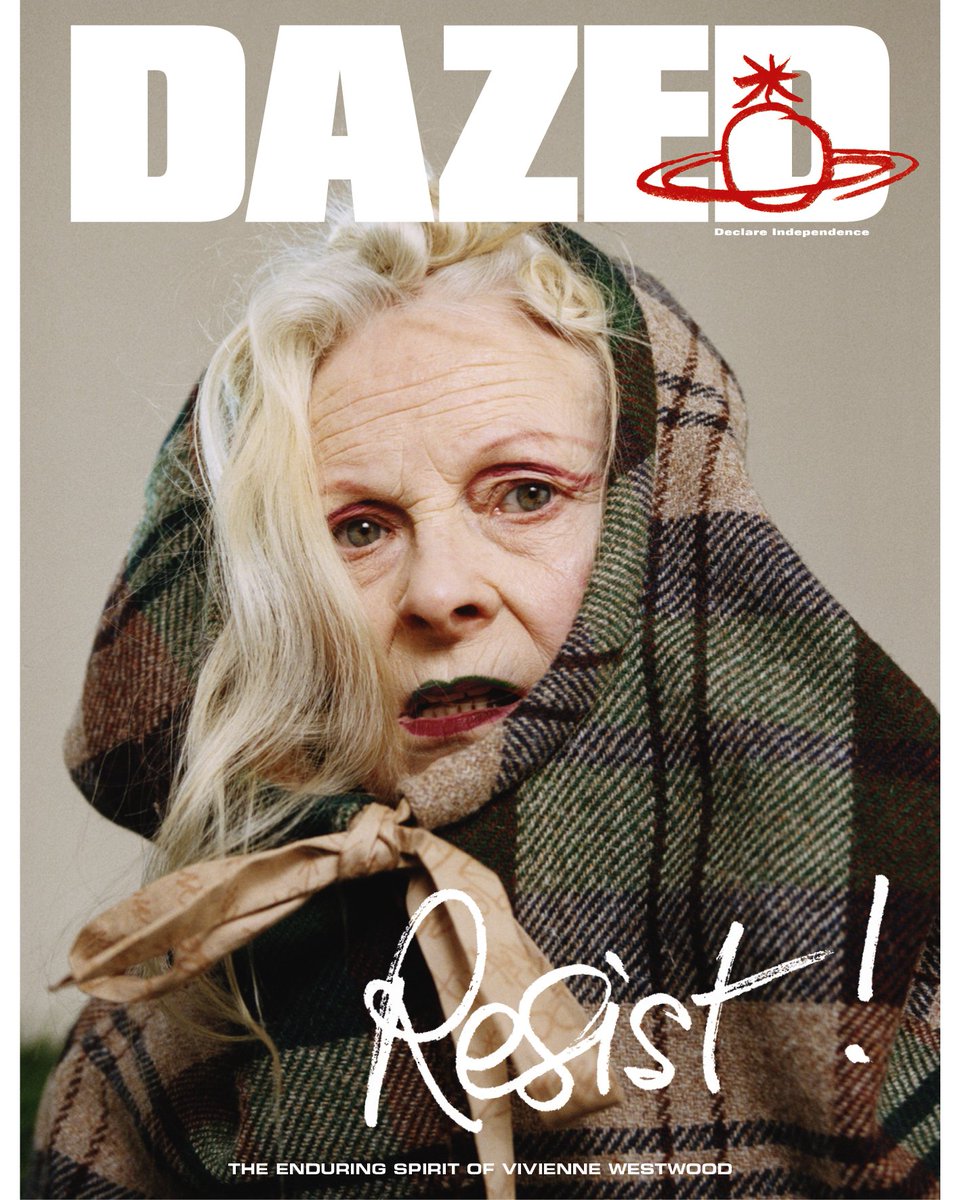 FollowWestwood's tweet photo. RESIST! ❤️ 

Vivienne covers the final summer issue of @dazed, capturing the spirit of resistance in 2018. 

Photography: Harley Weir 
Styling: Robbie Spencer
Hair: Tina Outen 
Make-up: Inge Grognard

#Dazed https://t.co/ANodEuijn6