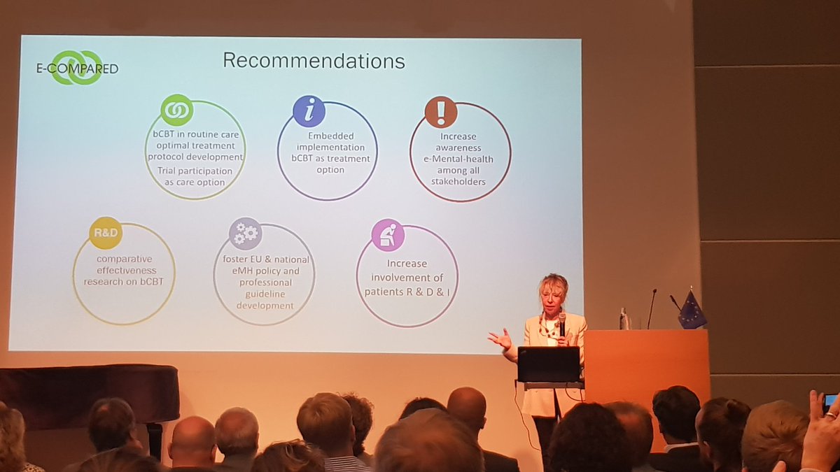 eMEN_EU's tweet photo. An excellent keynote presentation by Prof. Dr. Heleen Riper, laying out the state of the art in e-mental health and moves to increase uptake around Europe @heleenriper #eMEN https://t.co/RBpzuoOql3