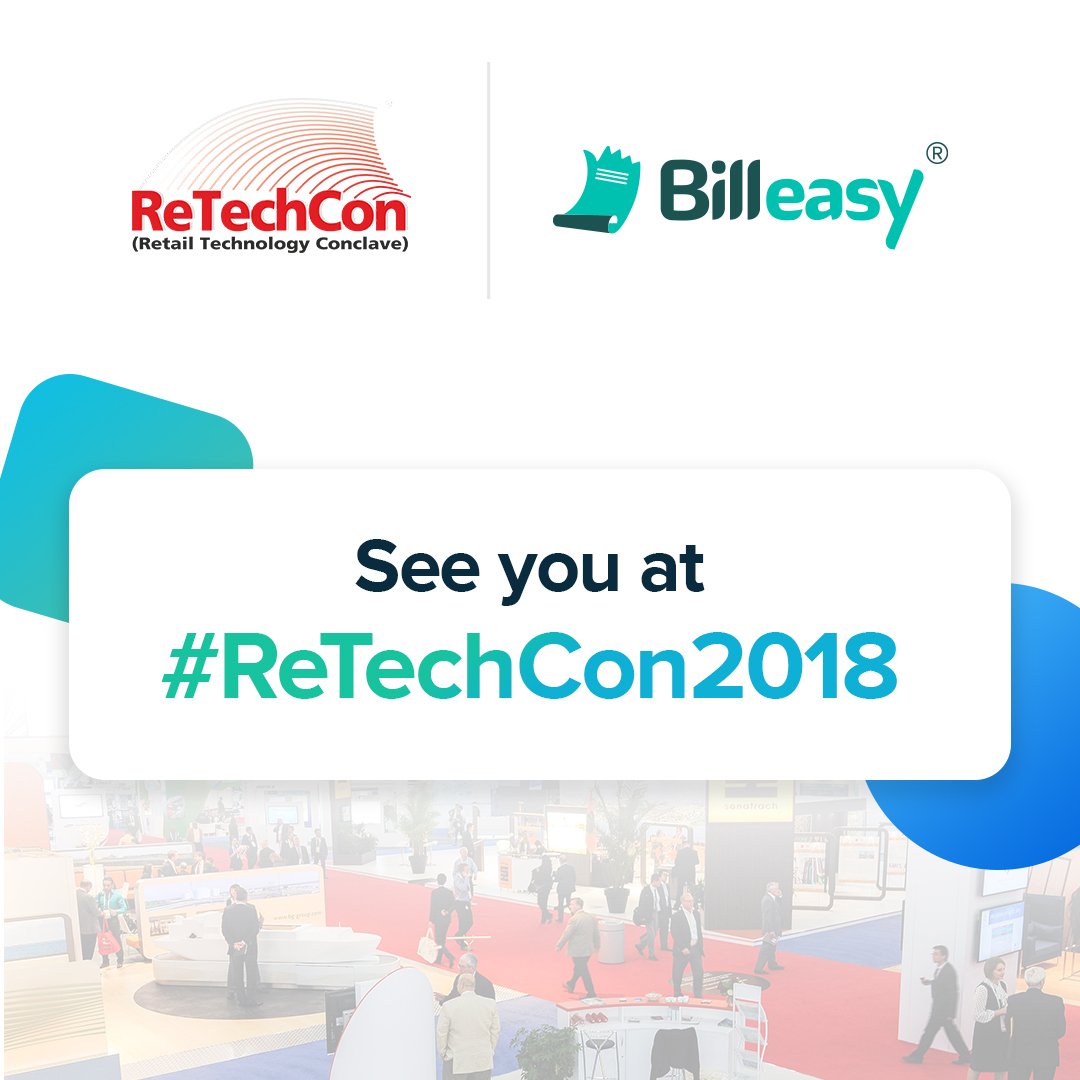 Billeasy's tweet image. We are excited to announce that @Billeasy is exhibiting at #ReTechCon2018. 

Meet us at booth #3 at the Renaissance Hotel &amp;amp; Convention Centre, Mumbai on 12th-13th June 2018.

Stop by our booth to understand how digitising your receipts can benefit your business. #RAI #RetailIndia