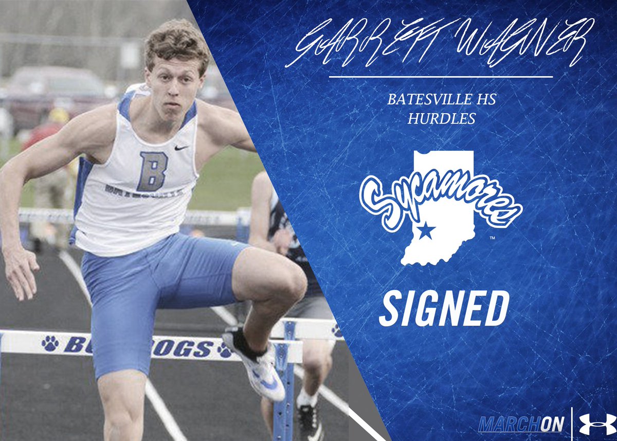IndStXCTF's tweet photo. Coming to ISU from Batesville, Indiana is Garrett Wagner! Garrett was a 2016 Regional qualifier in the 110m hurdles and 300m hurdles! #MarchOn https://t.co/8iGOKxZuPG