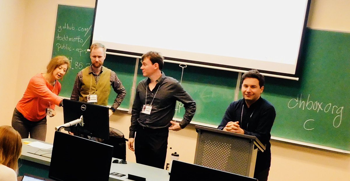 AnnPedtke's tweet photo. After rocking #DHSI18 #DHSIapi at @UVIC🇨🇦, the @DH_Box @cunygcdi team is ready to keep the magic going at @DHInstitutes in #NYC this week! https://t.co/QapsPRjBgV