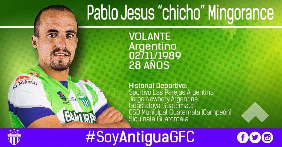 chichoming's tweet photo. ⚽️🥑De ahora en más soy jugador de Antigua GFC,feliz de formar parte de esta gran institución🥑⚽️ #NoPermitasQueNadieRobeTusSueños #Chicho25 #SoyAntiguaGfc https://t.co/r7IB46bDXH