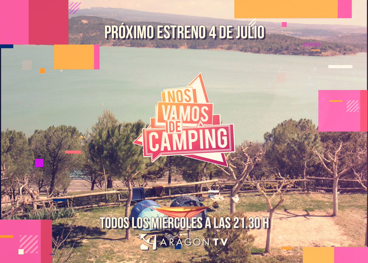Veraneando_ATV's tweet photo. ¡Ya tenemos fecha de estreno!

El MIÉRCOLES 4 DE JULIO vuelve @DeCampingATV 

¡Apúntalo y no te lo pierdas! ¡Todos los miércoles a las 21:30h en @aragontv! https://t.co/V26sAbElM9