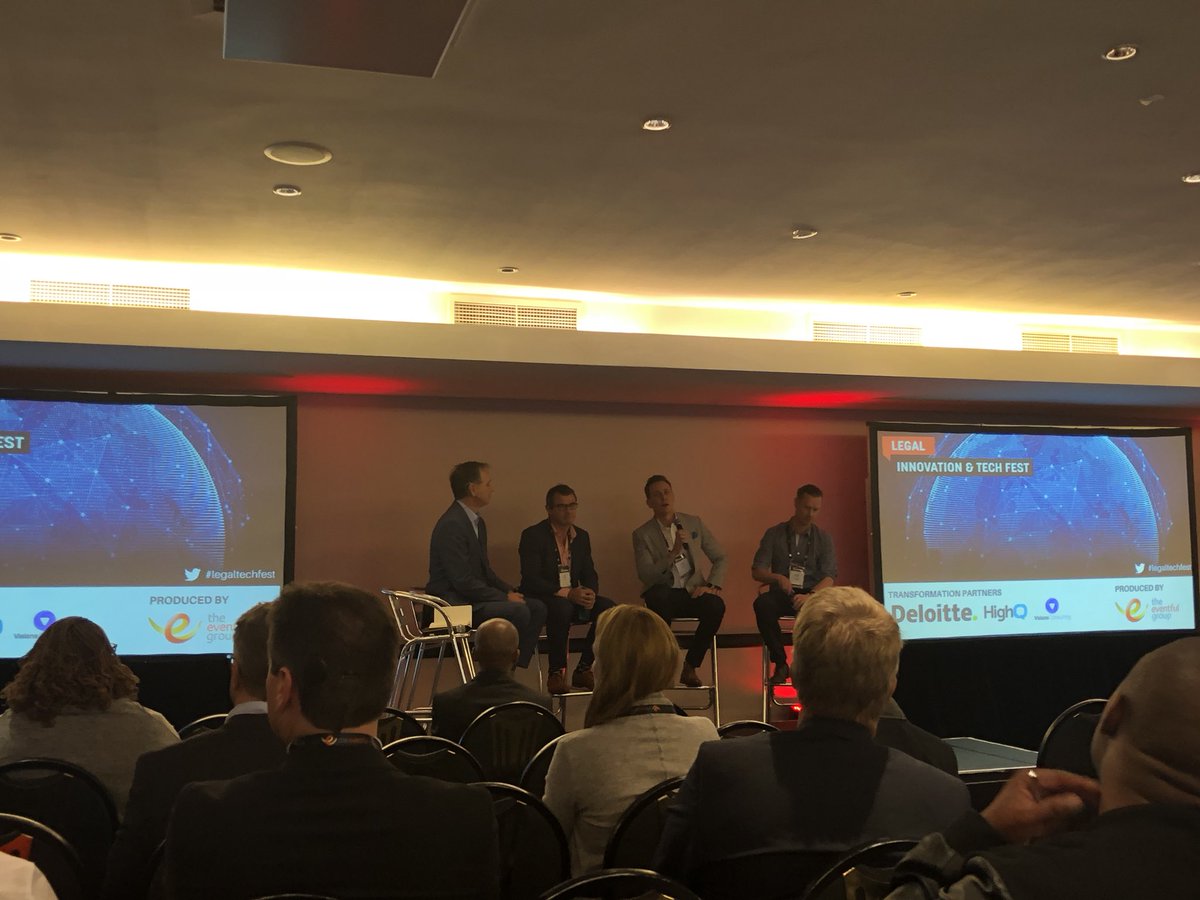 ricoburnett's tweet photo. Great international legal panel insights hosted by @miloshk, joined by Mick Sheehey @Telstra, Graeme Grovum @Corrslawyers and Sean Temby @MaddocksLawyers  #legaltechfest https://t.co/SM2r6k2TFW
