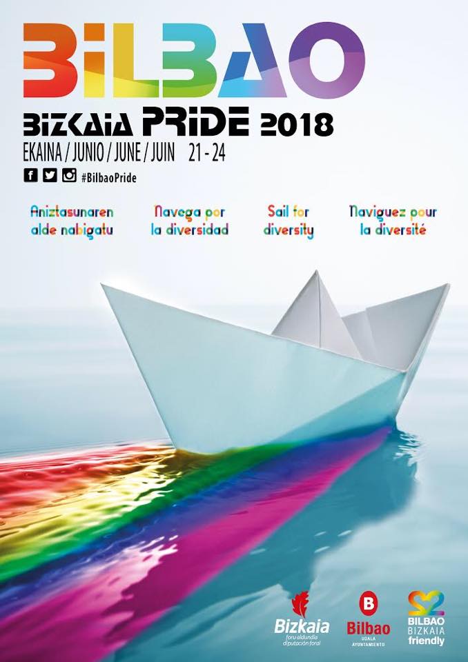 ¡Comienza al cuenta atrás! Os presentamos el #cartel #oficial de #BilbaoPride18. Numerosas actividades y sorpresas están por llegar desde el 21 al 24 de junio. 😍
Aniztasunaren alde nabigatu!⛵️⛵️
#BilbaoPride18