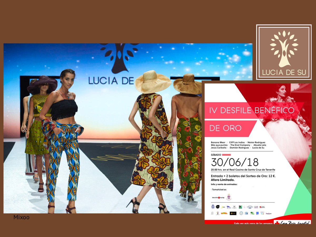 El próximo 30 de junio desfilamos en IV Desfile Benéfico de Oro a  favor de  <a href="/cruzrojaesp/">Cruz Roja Española</a> . Te esperamos en el Real Casino de Tenerife a las 20:00 en una cita solidaria que no te puedes perder. #luciadesu  #tenerife  <a href="/tenerifemoda/">TenerifeModa</a> #tenerifemoda  #modamujer   #desfile  #cruzroja