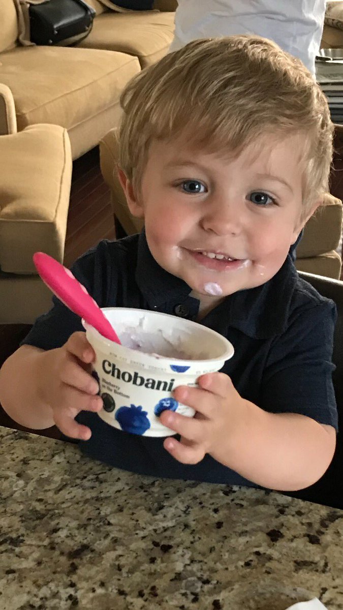 wfucass11's tweet photo. Hey @Chobani, you can use this picture all you want if you send our little guy some yogurt. #SmallAsk https://t.co/bG9RIWPedU