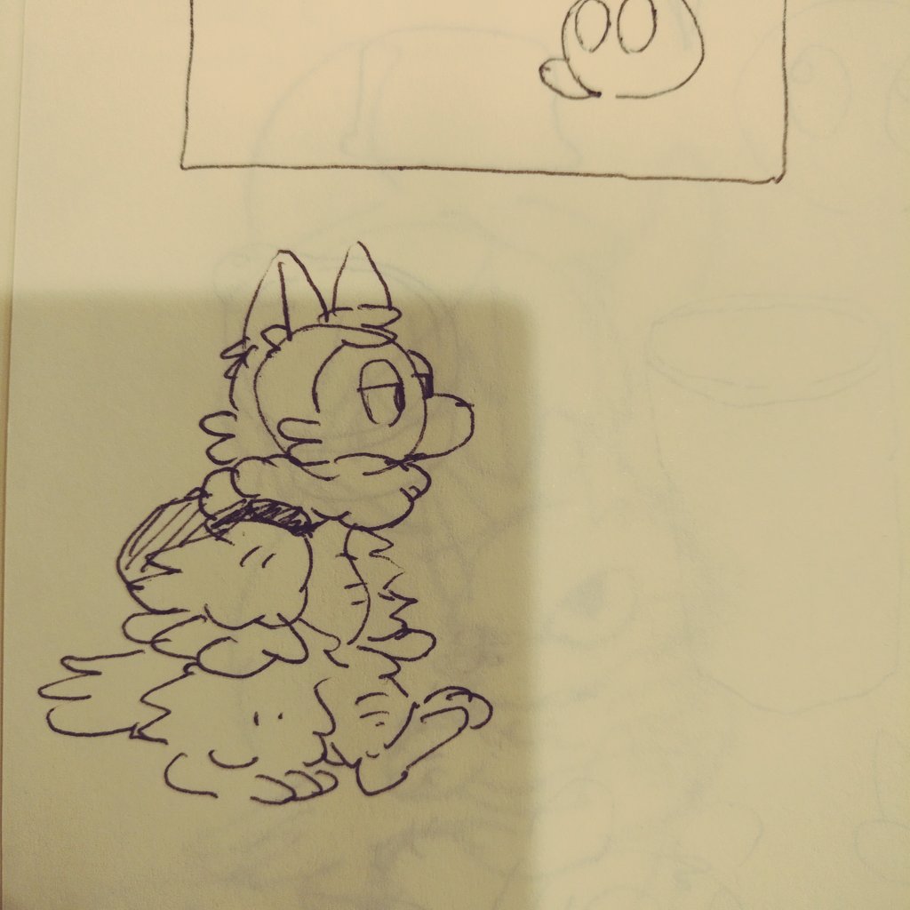 おおかみは未だにさらっと描くラフが一番できが良い気がする 