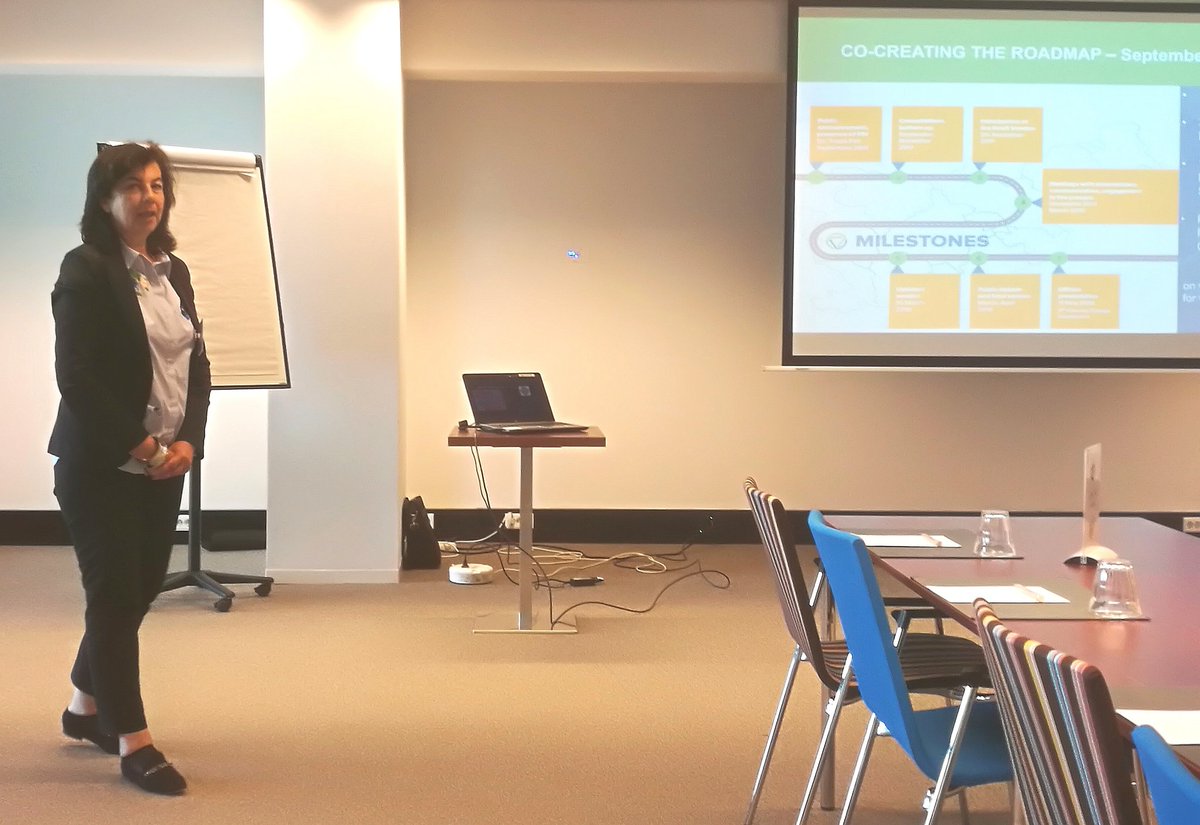 Nives Nared introducing #circulareconomy roadmap of Slovenia at the meeting of <a href="/CircularHotspot/">HollandCircularHotspot</a> , stressing the importance of multi stakeholder engagement and circular culture. #CEstakeholderEU <a href="/JanezPotocnik22/">Janez Potočnik</a> <a href="/TadejSlapnik/">Tadej Slapnik</a> <a href="/CircularChange/">Circular Change</a> @rdroop