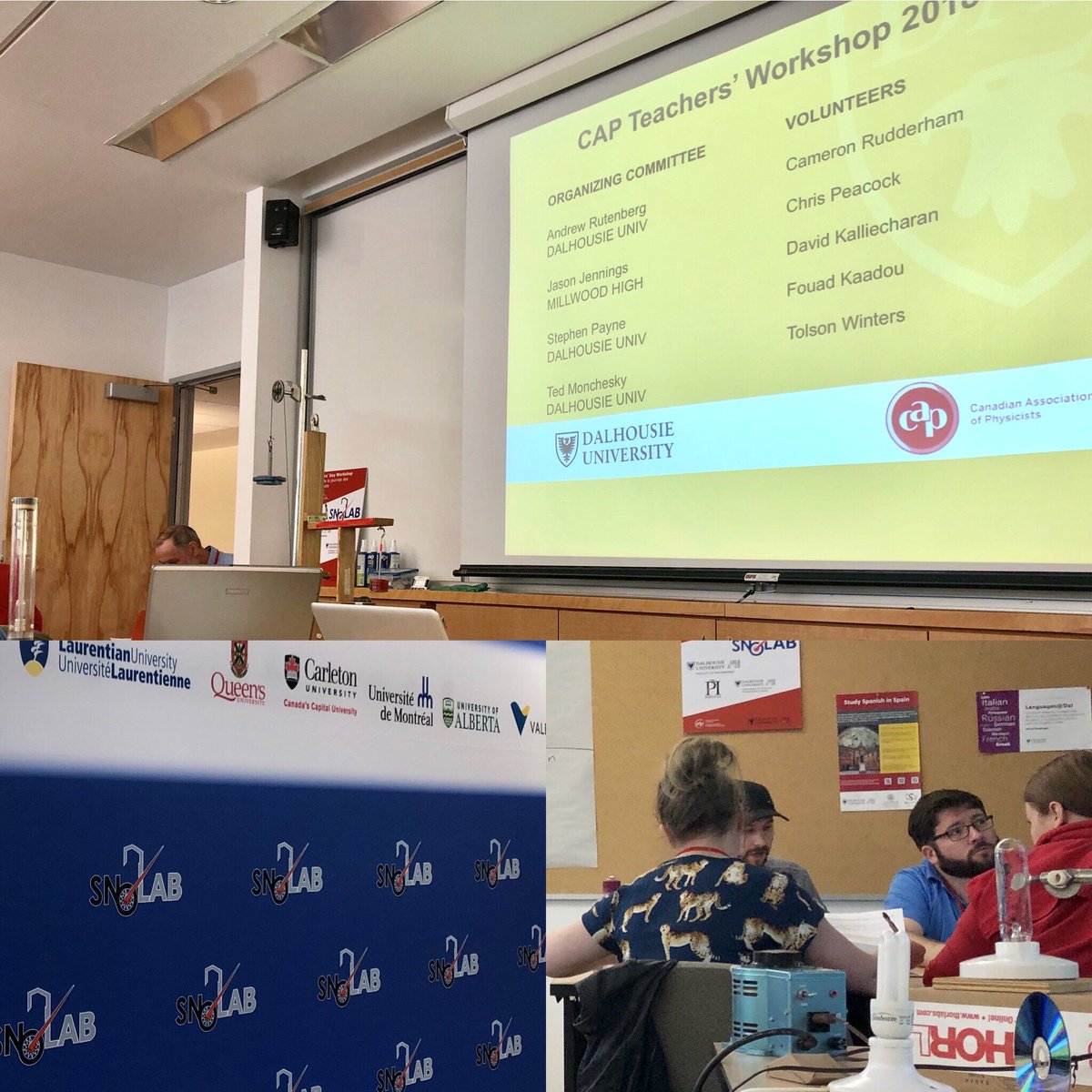 SNOLABscience's tweet photo. High School teachers play a vital role in training the next generation of physicists and SNOLAB is proud to support the Teachers’ Workshop at the #CAPCongress18!  @CAPhys https://t.co/js0I813bXB