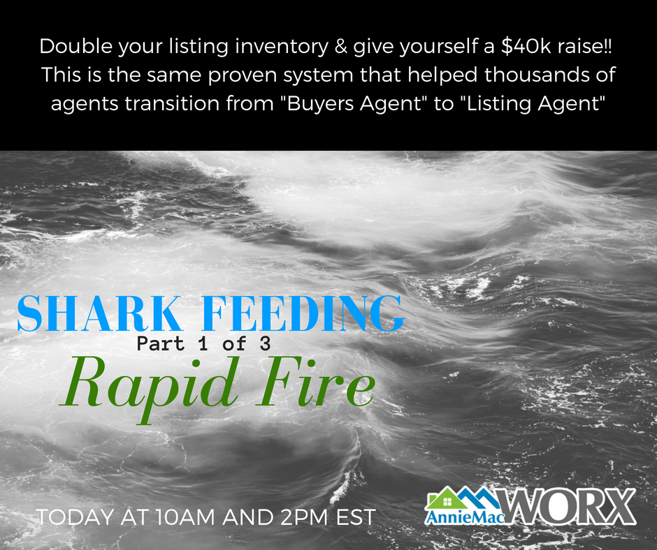 WorxPartner's tweet photo. Shark Feeding Session 1
Join us today at 10am & 2pm
#AnnieMacWorx #RealEstateClasses #AnnieMacHomeMortgage #AnnieMacNation https://t.co/QaDikTwm5j