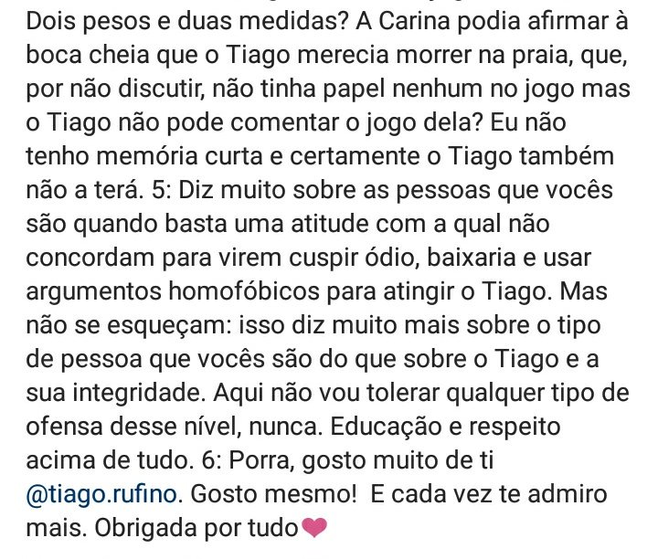 EditsJylan's tweet photo. Tudo dito!Porque fizesse o que ele fizesse, seria sempre criticado, porque vos causa comichão, temos pena... Só não sejam tão reles ao ponto de dar nojo, que é o que vocês estão a fazer ao atacarem usando a homossexualidade do Tiago. #sstvi #luti @cricachockings https://t.co/Wvku2LoxlN