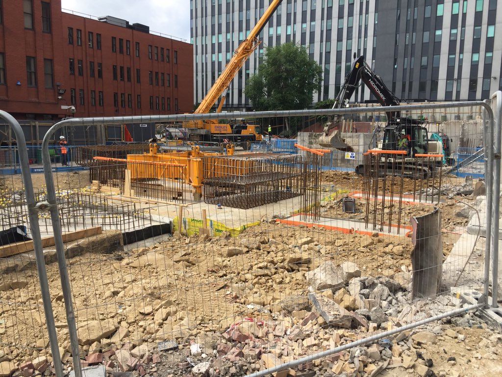 Brilliant progress with the groundwork’s for Symons House. 

The base is in and the form work in place to begin jumping the 22 storey central cores and the crane base is all ready to allow the crane tower to be pieced into place

<a href="/RGGroupUK/">RG Group</a> @Cunniff_Design