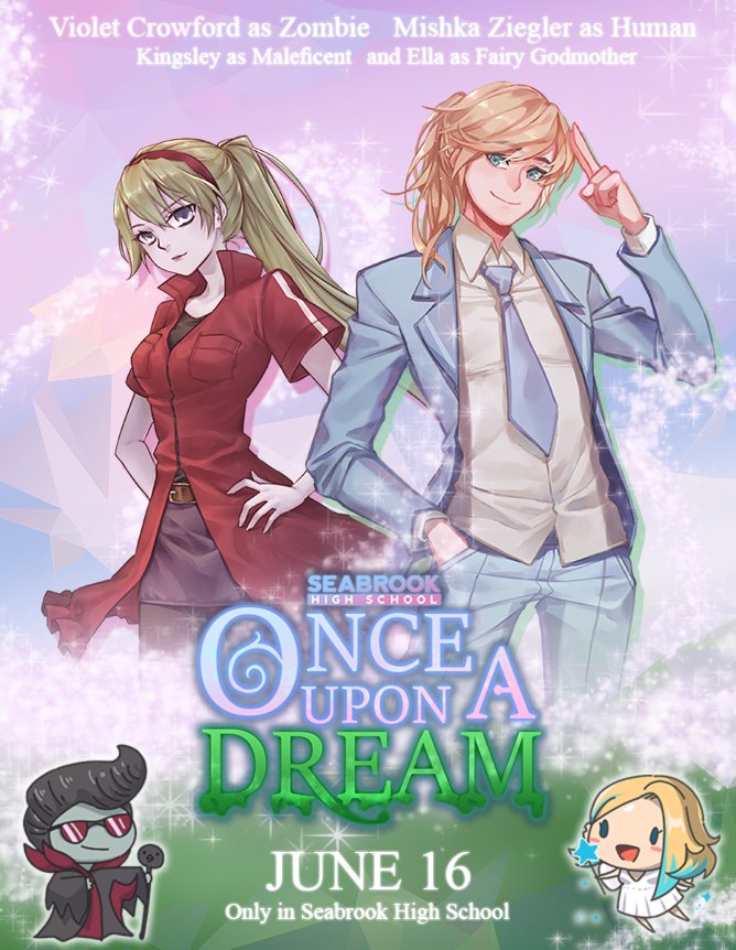 SeabrookHigh's tweet photo. ในวันเสาร์ที่จะถึงนี้ พบกับกิจกรรม Once Upon a Dream ซึ่งจะเปิดให้ทุกคนสามารถโรลเป็นเผ่าตรงข้ามได้ โดยอนุญาตให้เปิดโรลวันเดียวเท่านั้น (โรลที่ค้างไว้สามารถโรลต่อไปได้ในวันอื่น) 
[เป็นเหตุการณ์สมมุติไม่ได้เกิดขึ้นในไทม์ไลน์จริง / ไม่มีของรางวัลสำหรับกิจกรรมนี้]
#SBHOnceUponADream https://t.co/S0aB2Qdil2
