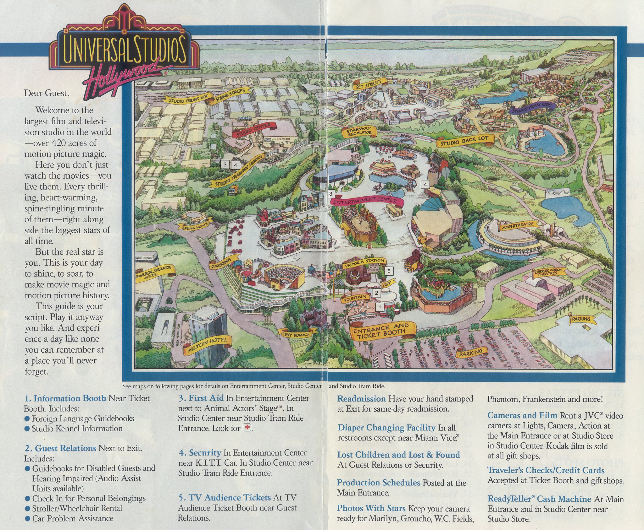 Universal Studios Hollywood Backlot Map