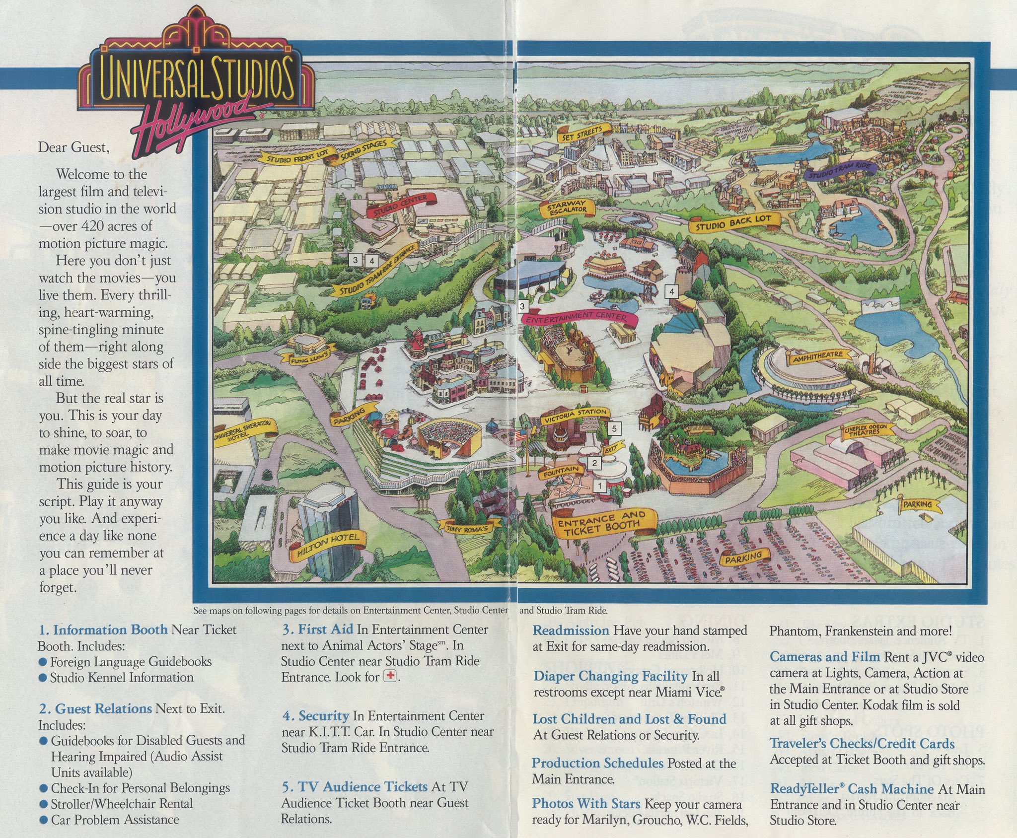 universal studio hollywood map