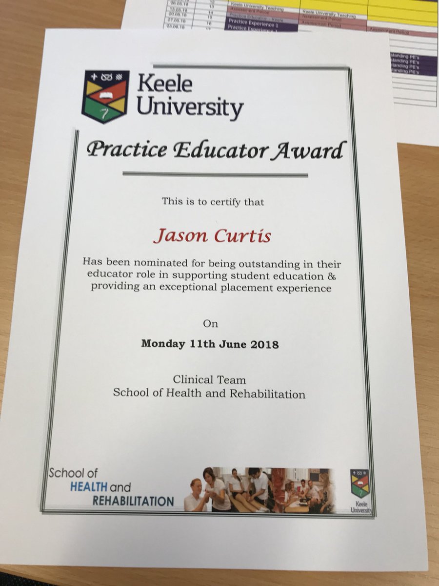MSKSouthStafCan's tweet photo. Great day at @Physio_Keele for practice educator awards day! Fantastic and honoured to have success again this year from our educators! #micats @mpftnhs https://t.co/EXQMsUIY68