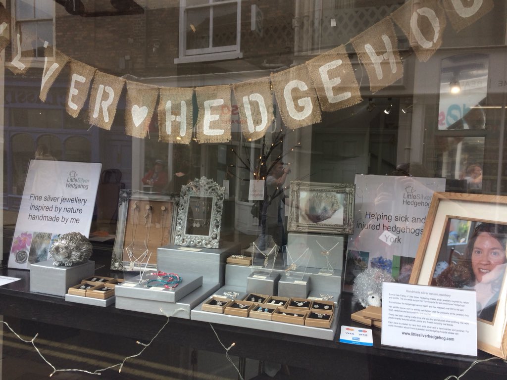 littlesilverhog's tweet photo. My pop up jewellery exhibition at 60 goodramgate in #york - please pop by and say hello ❤️ #handmade #radioyork #hedgehogs #craftbuzz https://t.co/ReV2Gbyvil