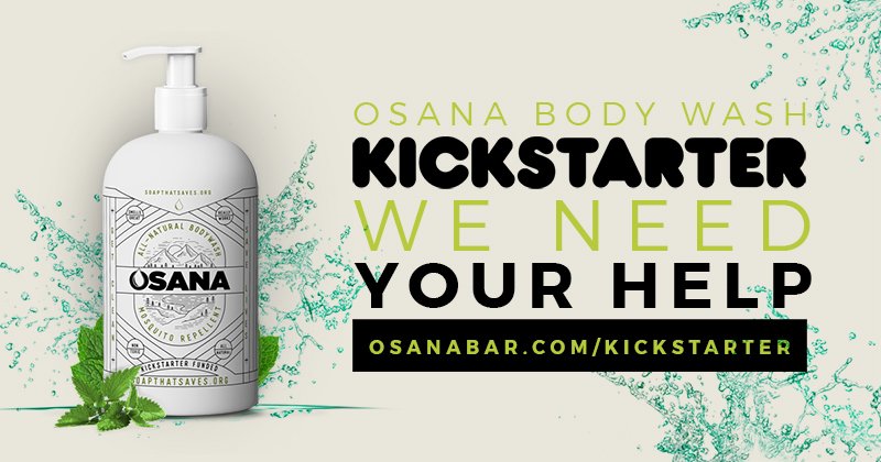 Osanabar's tweet photo. We have launched the Osana Body Wash Kickstarter and have had a great start! However, we need your help. Come check out the project and help us eliminate preventable deaths caused by mosquito-borne and sanitation-based illnesses! We can't do this without you! https://t.co/99ScRpOBoV