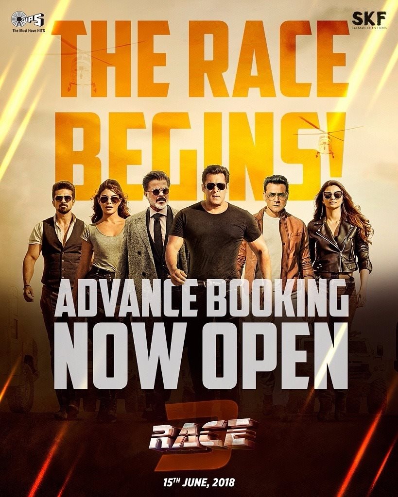 SVFsocial's tweet photo. The race begins this Friday! #4DaysToRace3
To catch #Race3 at a theatre near you, book tickets here: https://t.co/mS0hvksJjY , https://t.co/5KYDGNxBYx . https://t.co/p4RhKcuTqQ