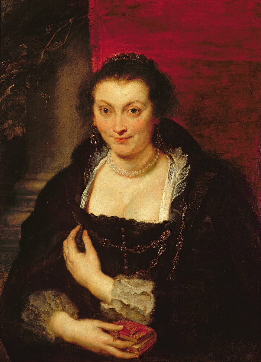 RobertBohan's tweet photo. (6) Rubens reaches such fame that hefty women are described as Rubenesque. My favourite works by him are his portraits of women - in particular his 1st wife Isabella Brant (1620s) &amp; later sister-in-law Susanna (Le Chapeau de Paille). Here looks &amp; intimacy count &amp; art triumphs https://t.co/TLckn6YaTc