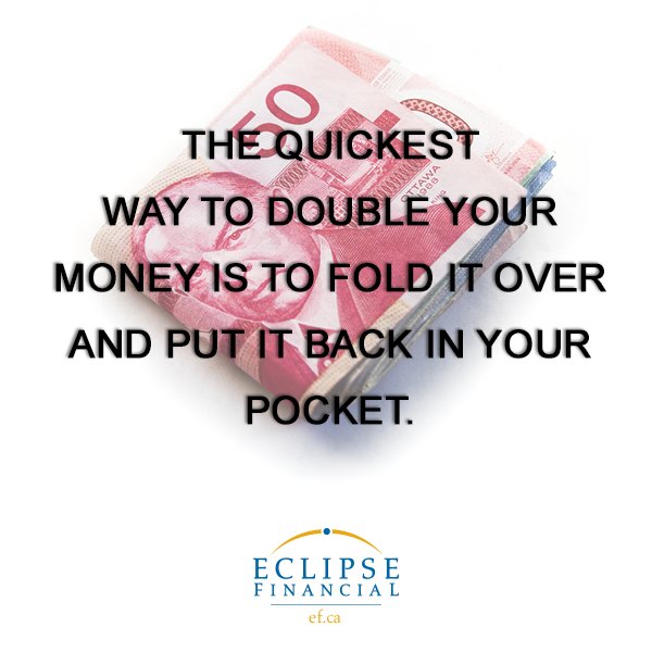 efdotca's tweet photo. #FinancialTip - The quickest way to double your money is to fold it over and put it back in your pocket.
#SaveMoney #SpendLess #FinancialPlanning #WillIBeOk #YourWorld #InvestInYou #StopSpending #SmartMoney #Investing #FinancialFuture https://t.co/2eCc5ebSGX