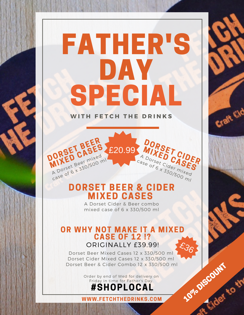 wildbeetsocial's tweet photo. One of my clients @FetchTheDrinks has a great Father's Day Special on offer! Because, well because #Dads are absolute #legends, and they deserve good #craftcider of course! #fathersday #dadday #mondaymotivation #ciderislife #ciderlover https://t.co/mZI8i86pDM