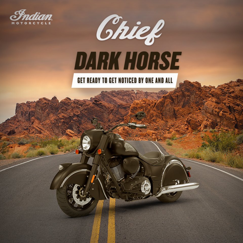 IndianMotorIND's tweet photo. Ladies and gentlemen, please make way for the motorcycle meant to dominate roads. #IndianMotorcycle #IndianMotorcycleIndia #Legendary #ThunderStroke111 #DarkHorse https://t.co/lMwHGMvxm0