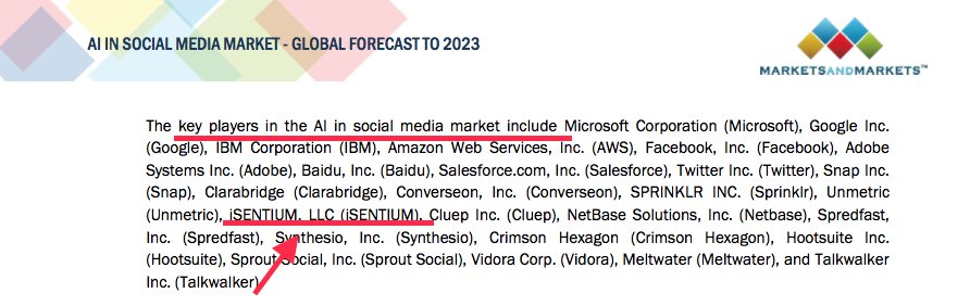 isentium's tweet photo. Report: iSentium A Key Player In The AI Social Media Market Along With Microsoft, Google, IBM… 

https://t.co/R6kflDvtWA

#AI #Patented #Fintech #artificialintelligence https://t.co/KHTakujUog
