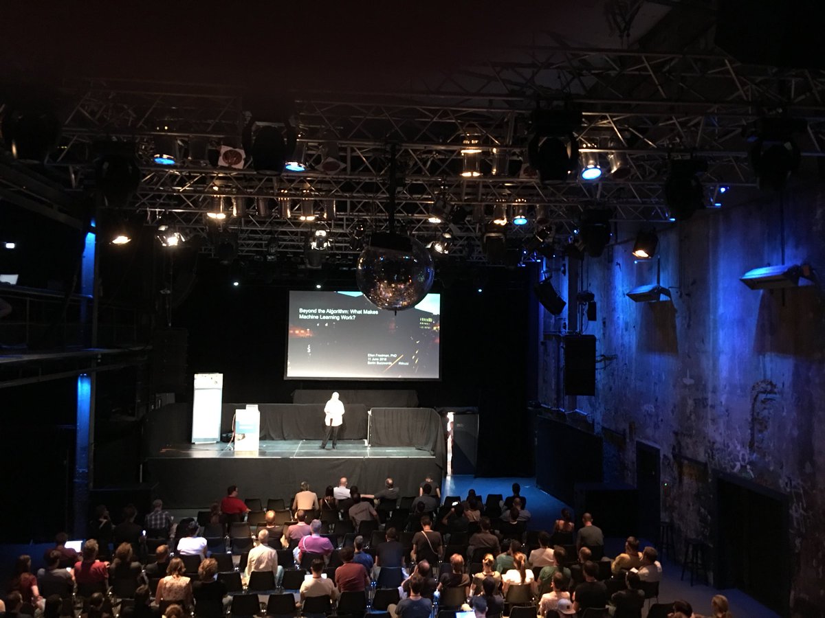 suneelmarthi's tweet photo. U know u r in Berlin when a giant disco ball is hanging from the center of the room #bbuzz18 https://t.co/5847q0hDqz