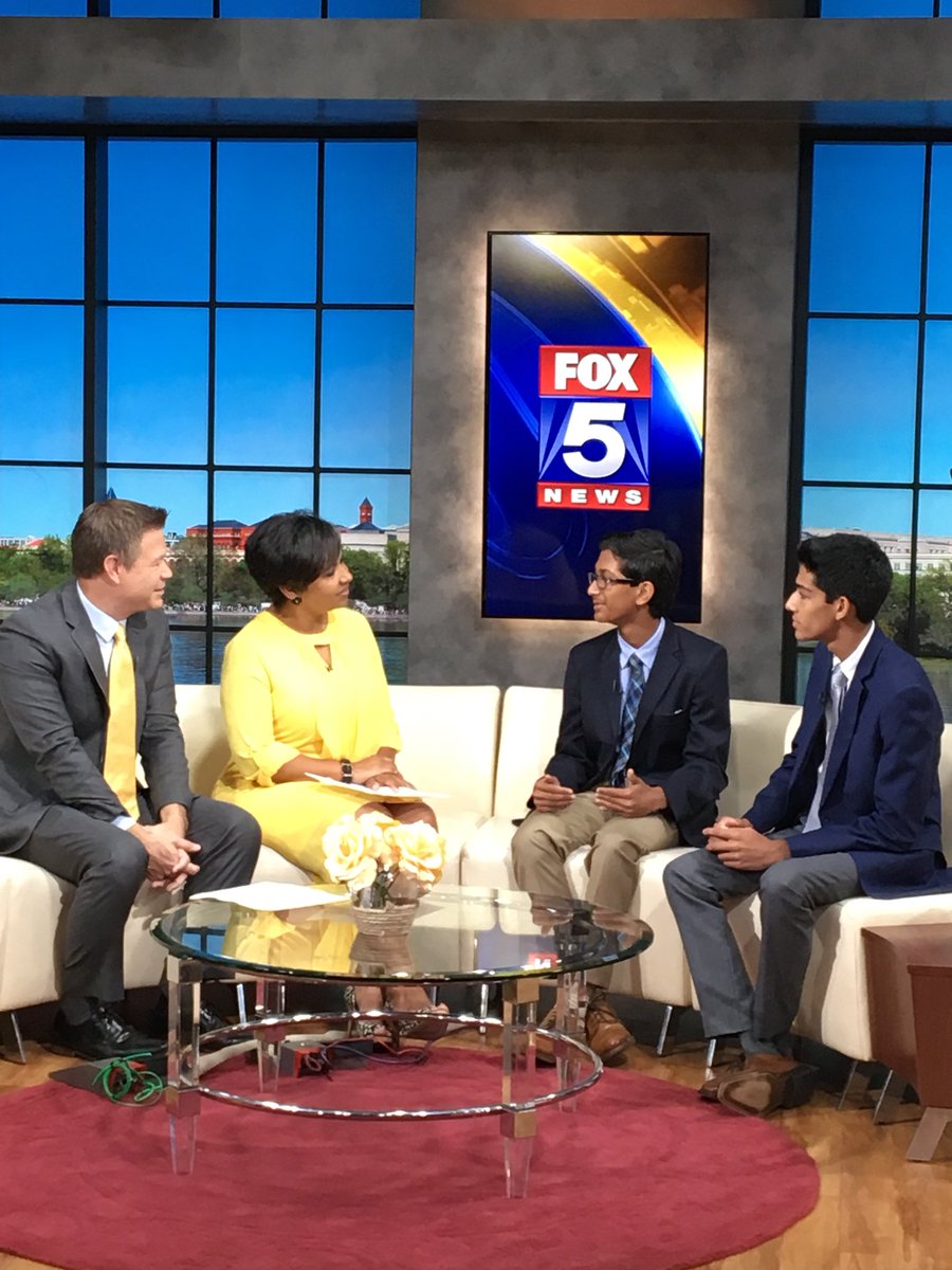 llsmaryland's tweet photo. Amazing morning @fox5dc with our 2018 National Students of the Year winners, Samir and Saar Shah. Samir and Saar did a fantastic job talking about their Team #Fly4ACure, what inspired them to get involved with @LLSusa, and their phenomenal impact to our mission! #FightBloodCancer https://t.co/BUtoWDge9P
