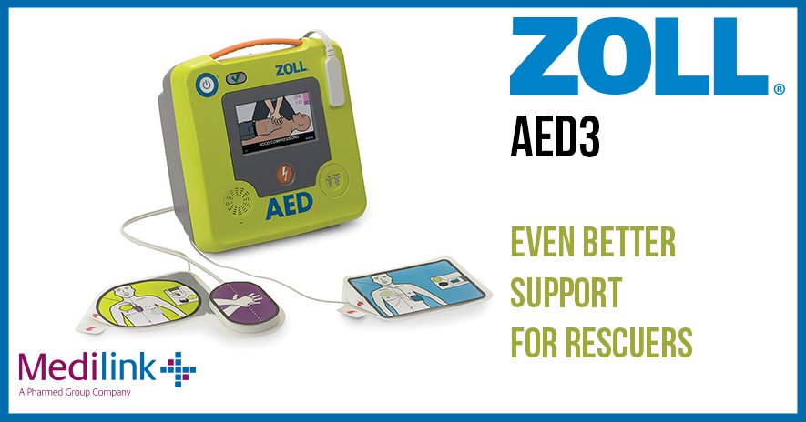 MedilinkLtd's tweet photo. Once installed, the AED 3 costs significantly less than almost any other AED to maintain. Because the CPR Uni-padz can defibrillate both children and adults, there are no special pads to buy and regularly replace to be ready to rescue a child. #ZOLL #AED3 https://t.co/zZ7rjRDSx1 https://t.co/J86n4JTr8R