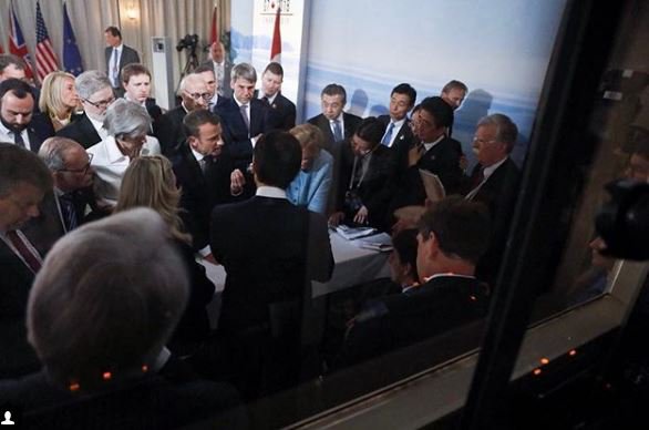 BNNBloomberg's tweet photo. The iconic G7 photo, interpreted in many different angles https://t.co/7nVVwtNeBi https://t.co/vznOF2V6Za