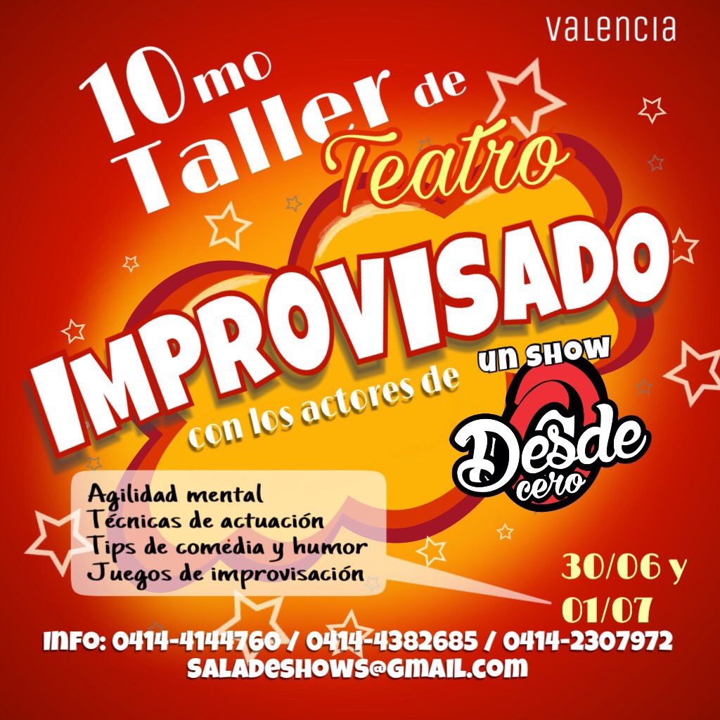 TeatroEV's tweet photo. Taller de actuación en la improvisación https://t.co/orxhtcAT7F