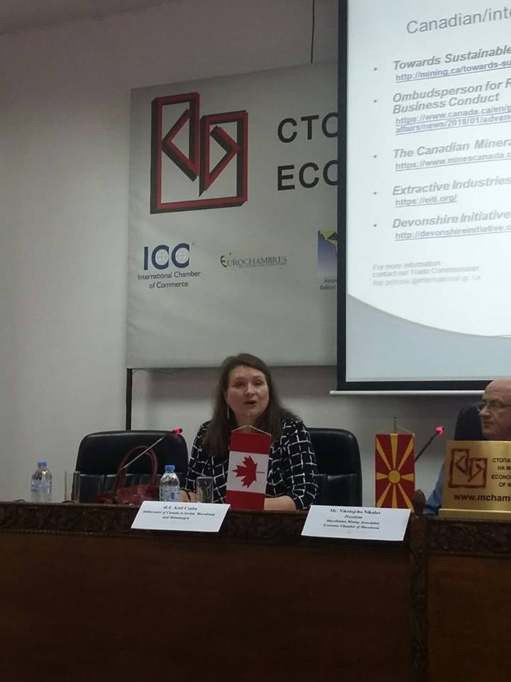 CanadaSerbia's tweet image. Ambassador Csaba emphasizes #FactBased decision making in keynote speech at dialogue in Macedonia on #MiningStandards