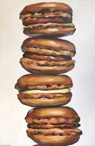 Chocolate temptation gallery-orange.com #desert art #painting of food