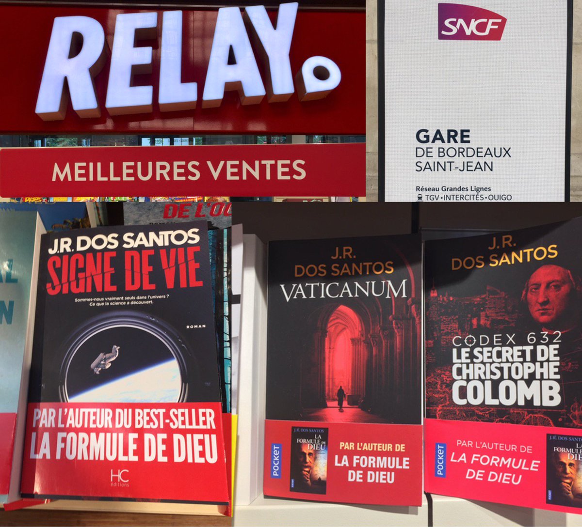 HCeditions's tweet photo. Vu au Relay de la Gare de #Bordeaux Saint-Jean ! 📸🚉📚
#SigneDeVie #Vaticanum #JRDosSantos #HCEditions #PocketEditions https://t.co/MqGoApyxwI