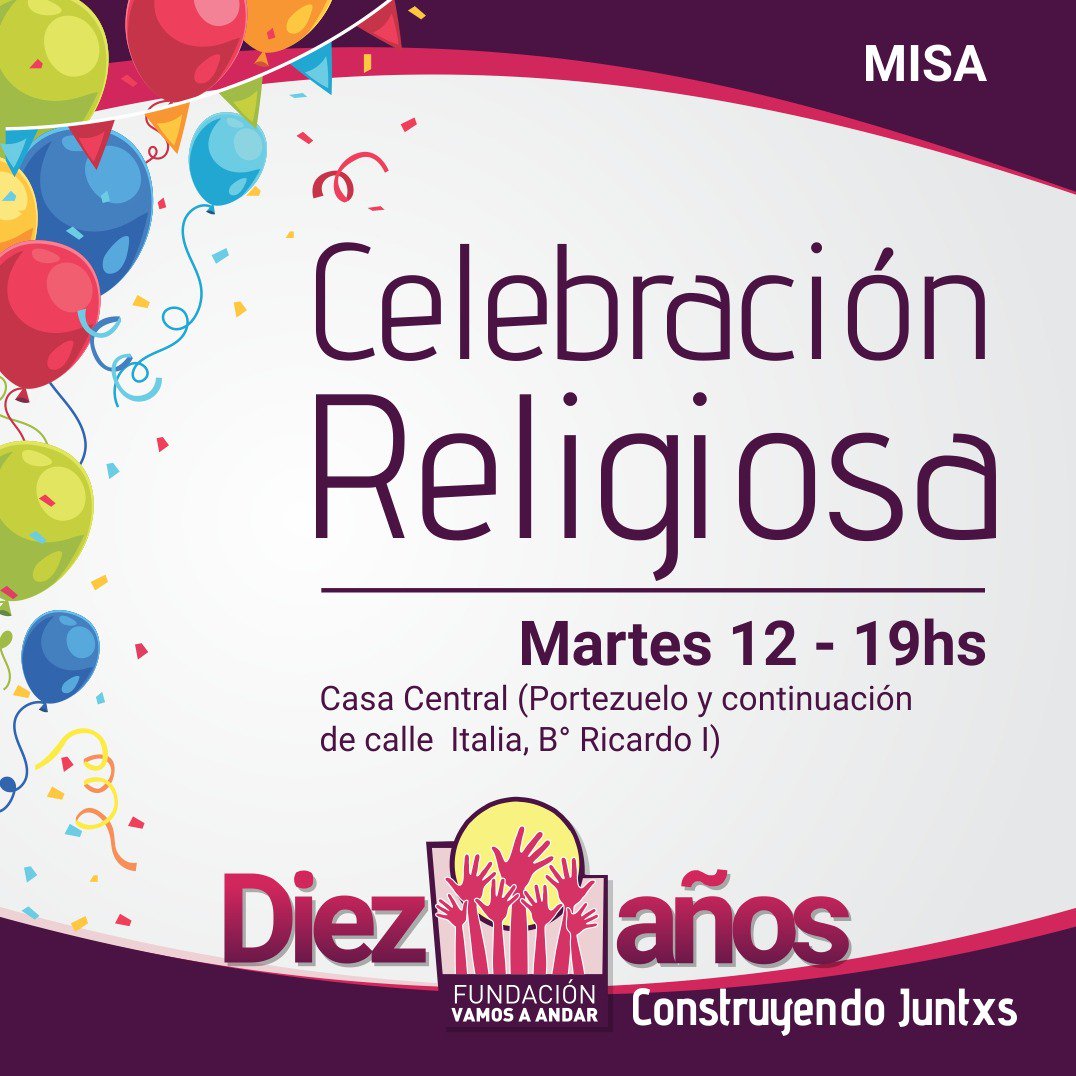 Mañana cumplimos 10 años y vamos a agradecer 🙏
¡Los esperamos!