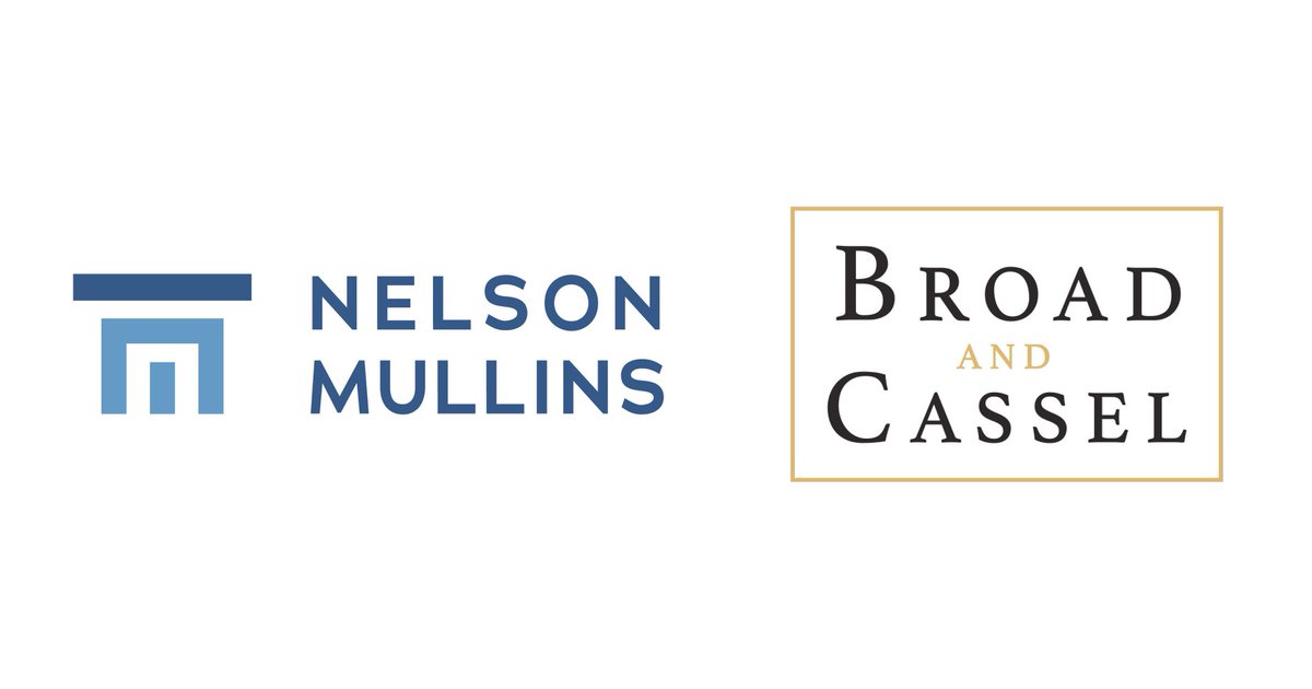 BroadandCassel's tweet photo. We are pleased to announce that Broad and Cassel and Nelson Mullins Riley &amp; Scarborough LLP have voted to combine the firms on August 1, 2018. Click here for more information: https://t.co/S85uV6JL2H @NelsonMullins https://t.co/Y9Y1CWtEPW