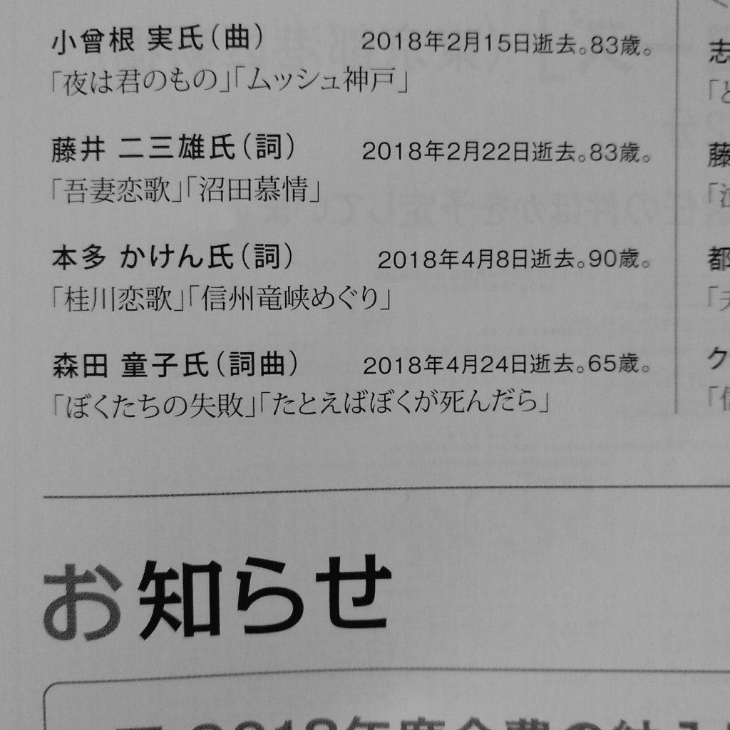 訃報 森田童子女史 死去 65歳 Togetter