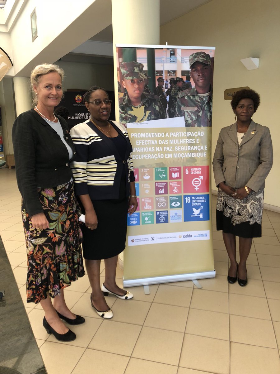 Was at launch today of #Mozambique  action plan for #UNSCR 1325 with minister for gender, children and social action and @unWomenMozambique! 🇳🇴 supports plan for women, peace and security. Congrats for high ambitions, we will work with you! <a href="/NorwayMFA/">Norway MFA</a> @EriksenSoreide