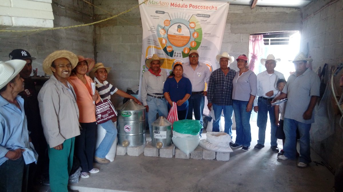 IsaacGDC's tweet photo. Levantamiento de Módulo Poscosecha y análisis de resultados, en Santa Inés Ahuatempan, Pue.Tecnologías evaluadas: Silo metálico hermético, silo metálico hermético/cal micronizada, bolsa plástica hermética vs costal/pastilla de fosfuro de alumino. #ImplementaPoscosecha
#MasAgro https://t.co/97KlcBH64O